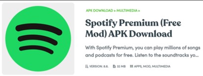 Przykład podejrzanej aplikacji